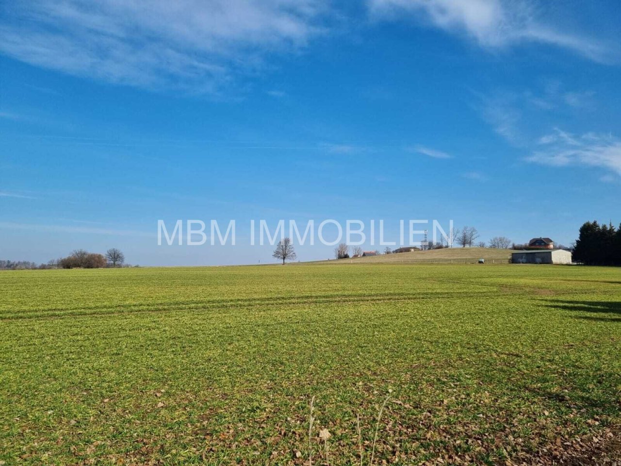 Blick vom Grundstück